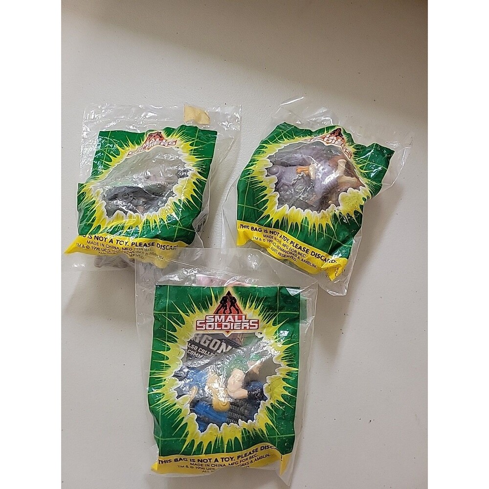 Burger King Small Soldiers Toys Gorgonites Commando Elite Lot Vtg 1998 sealed